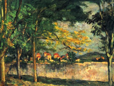 De straat door Paul Cézanne